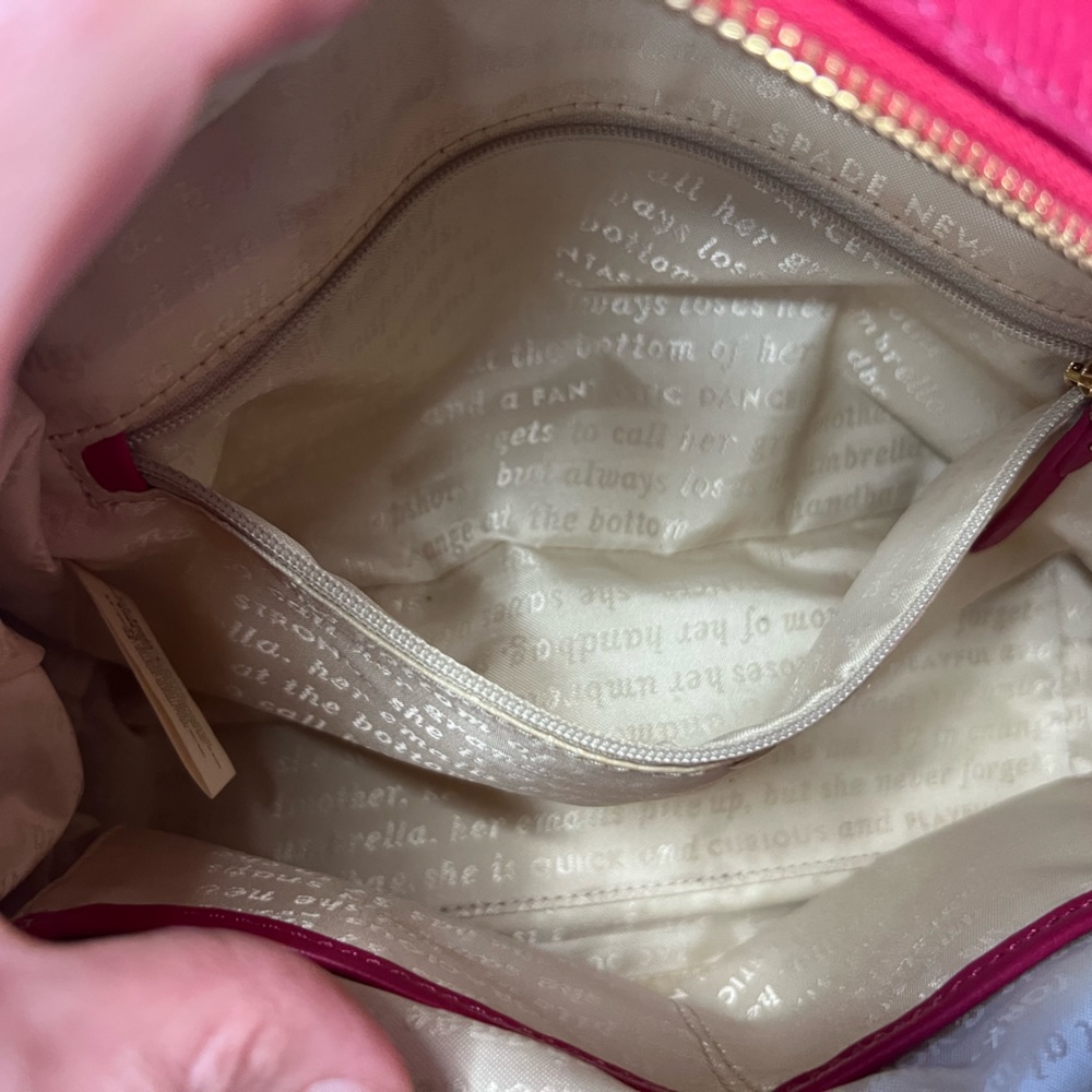 Pre-loved Kate Spade Pink Rectangle Leather Bag with Bow - Picture 14 of 14